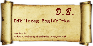 Délczeg Boglárka névjegykártya
